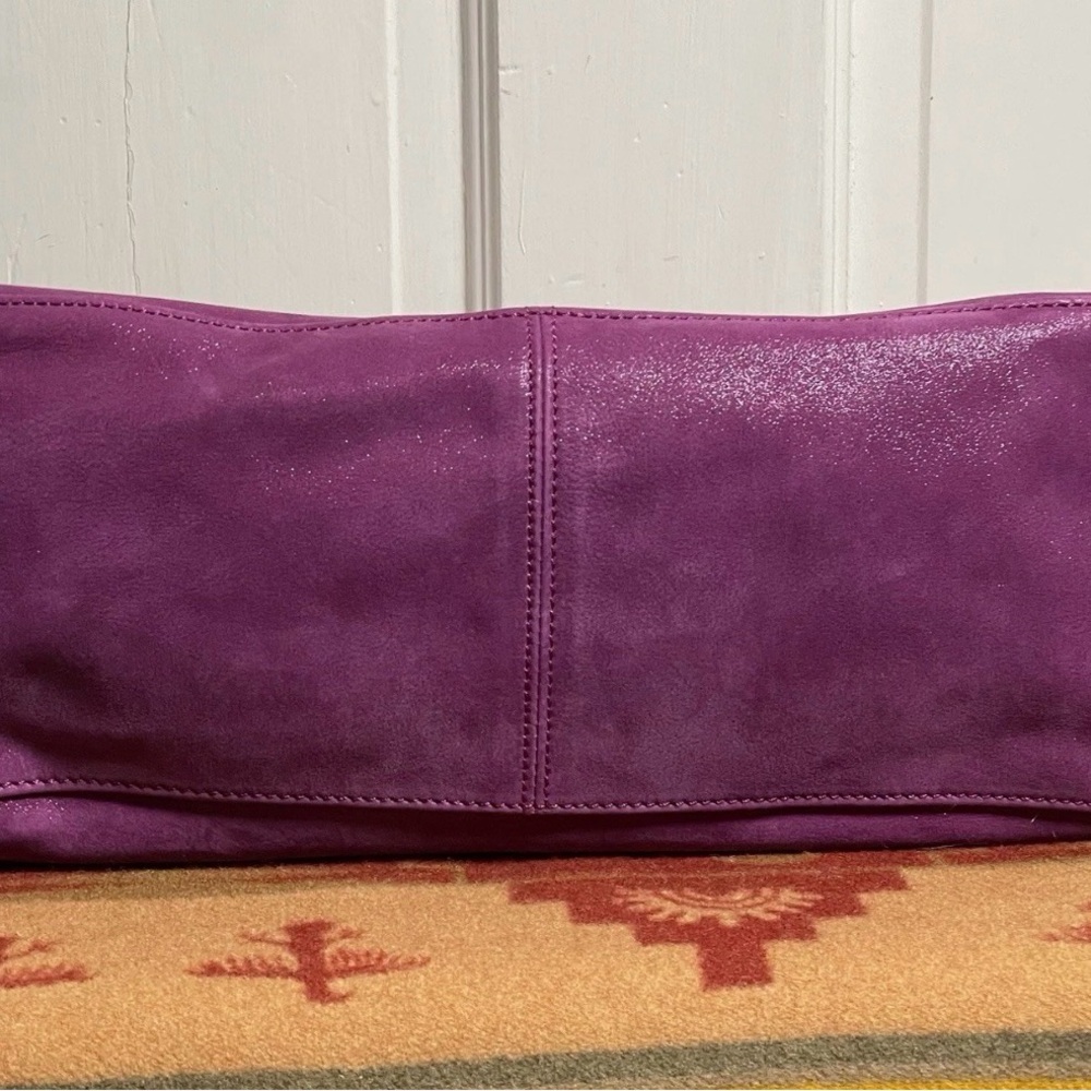 Fendi Rare Y2K Iridescent PlumSuede Mamma Baguette Shoulder Bag - Picture 5 of 15
